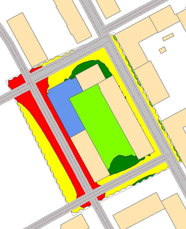 Ljudtrycksnivån i markplan (1,5 meter över mark) Dag- och kvällstid (kl. 06.00-22.