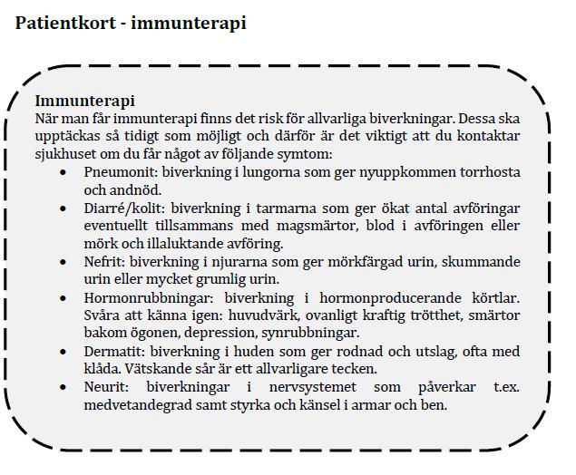 Immunterapi/check-point hämmmare och vaccinering?
