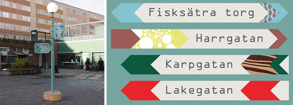 Jans plats Konstnärer: WiklundWiklund Delaktiga: Boende i Fisksätra Placering: Fisksätra torg Installerad: 2017 För tio år sedan inledde Öppna konsten, i samarbete med Stena fastigheter och Statens