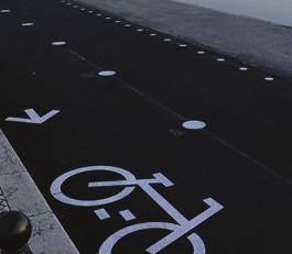Tydliga gång- och cykelstråk Målade