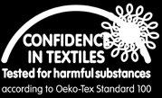 Utmärkelsen TEXTILES DE CONFIANZA (förtroende för textilier), som ges efter ett test för skadliga ämnen enligt Ökotex Standard