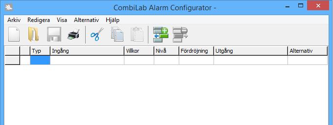 5.6 Alarm Configurator Alarm Configurator skapar en konfiguration som sedan laddas in i CombiLab Measuring Service.