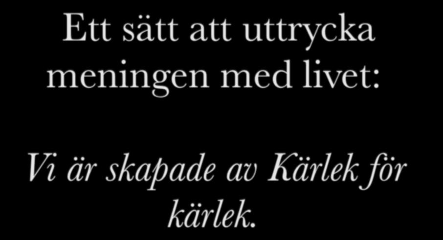 Ett sätt att uttrycka meningen med