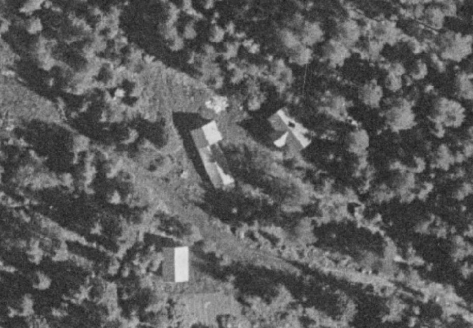 Flygfotografi över området från början av 1970-talet.