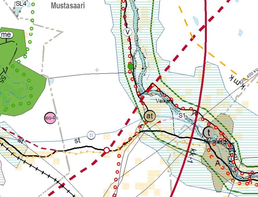 S i d a 25 Bild 24. Utdrag av Österbottens landskapsplan. Generalplan Korsholms kommun har uppgjort en generalplan som omfattar hela kommunen och som godkändes av kommunfullmäktige 14.4.1983.