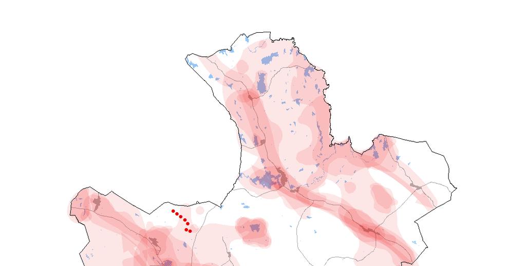 Svårigheter för vindkraftsetablering Här presenteras sammanslagningen av svårigheterna för vindkraftsetablering som visats i tidigare kartor.