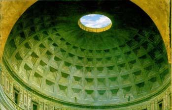 1 Inledning Betong är ett i grunden beständigt material. Som exempel kan nämnas att den fullt intakta betongkupolen i Pantheon i Rom, Figur 1, är byggd ca år 125.
