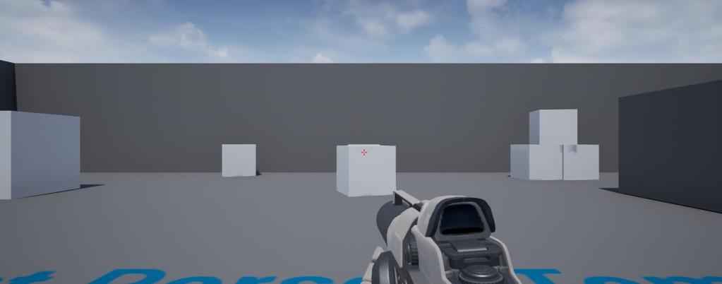 4 Prototyp 4.1 Prototypbeskrivning Den spelsekvens som utvecklas och används i denna studie är en modifikation av ett exempelprojekt kallat First Person Shooter (Epic Games 2015).