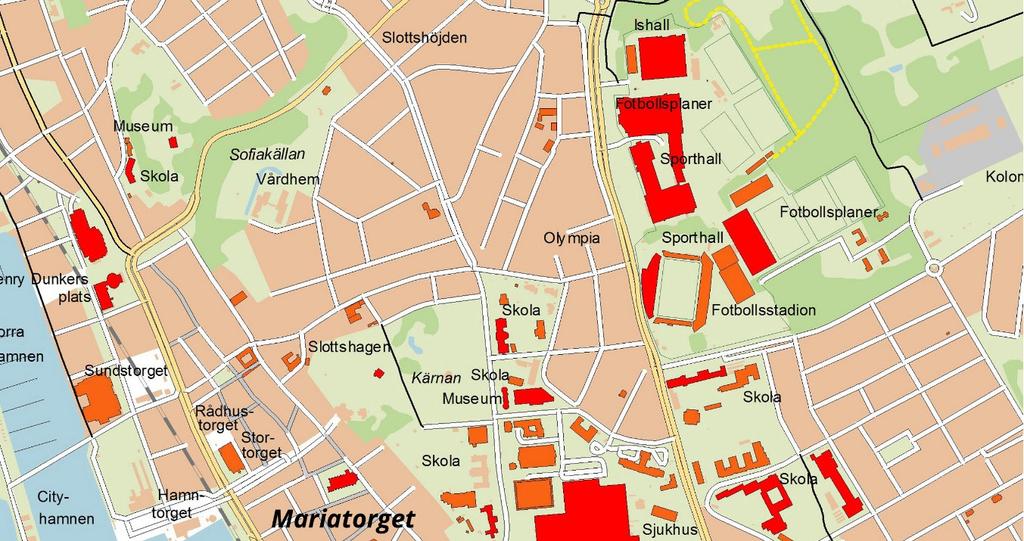 Helsingborgs kommun markerat