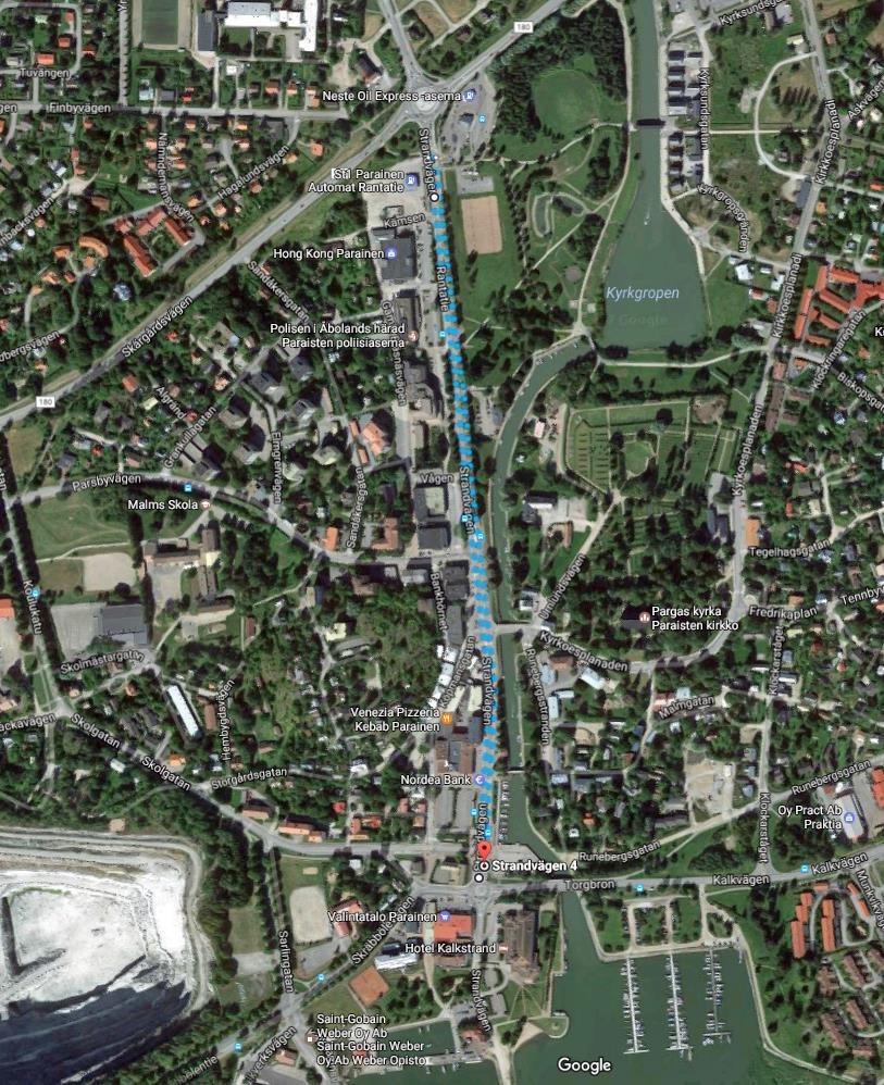 Hur skall jag hitta till kongressen? ÅBO NAGU & Airisto Strand Paradrutt: Skolgatan 1 -> Strandvägen 34.