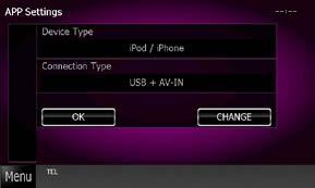 CD/Audio och Visual Files/iPod/App-användning Denna konfiguration kan göras från STANDBYkällan (viloläget).