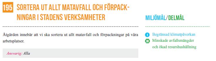 Efterlevnad: Matavfall och förpackningar
