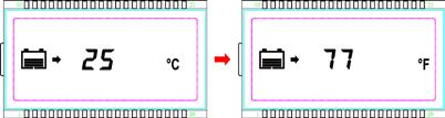 OBS! Se avsnitt 5.1 för batterispänning då batteritypen är användarspecificerad. 2) Batterikapacitet Drift: Steg 1: Tryck på knappen Steg 2: Håll knappen batterityper.