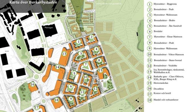 Barkabystaden Detta händer i närområdet Bostäder med blandad upplåtelseform. Både hyresrätter och bostadsrätter.