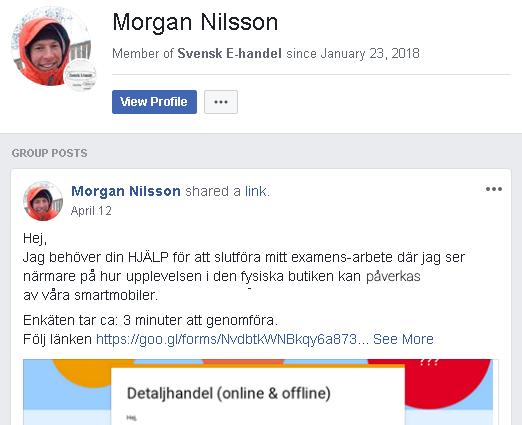 buk? blev de ngen följdfråga, men för esdelagaren som svara ja fck en följdfråga nnan hen kunde gå vdare ll samma fråga som nej svararen drek gck ll (se blaga 3: Enkämall).