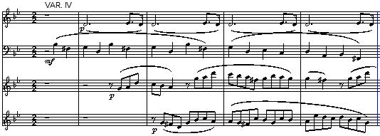 Återtagningen är alls inte identisk med expositionen. Violinen kommer in redan efter 4 takter och som vanligt kompenserar Mozart sina genomföringar med fortsatt utveckling i detta avsnitt.