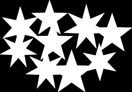 sid 2 / 8 3 poäng 1. I bilden finns 5-uddiga, 6-uddiga och 7-uddiga stjärnor. Hur många 5-uddiga stjärnor finns det i bilden? (A) 2 (B) 3 (C) 4 (D) 5 (E) 9 2.