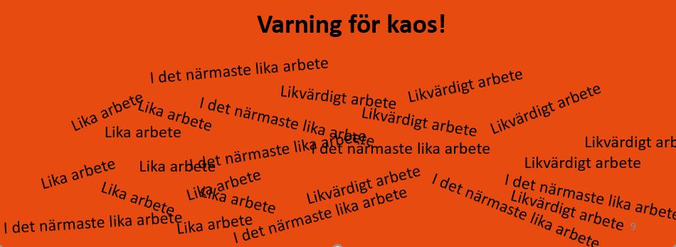 Förklaring av löneskillnader inom lika arbete Arbetsgivaren: Att