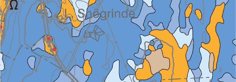 Stormyr ligger på svallsand i SV och torv i NÖ (SGU Jordartskarta, 2005) Märgelsten &