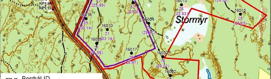 berggrunden både i horisontalled och vertikalled.
