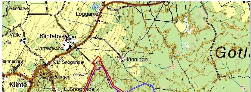 2 1 Figur 25: Tillrinningsområde för Stormyr och den del av Stormyr som består av agmyr samt planerat brytområde.