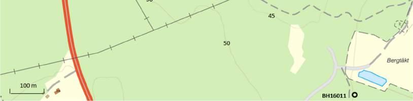 vattennivån, och borrhål BH16011 invid Snögrinde stenbrott med installerad logger för kontinuerlig mätning av grundvattennivån. 7.