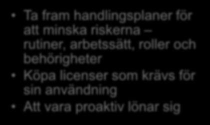 Ta fram handlingsplaner för att