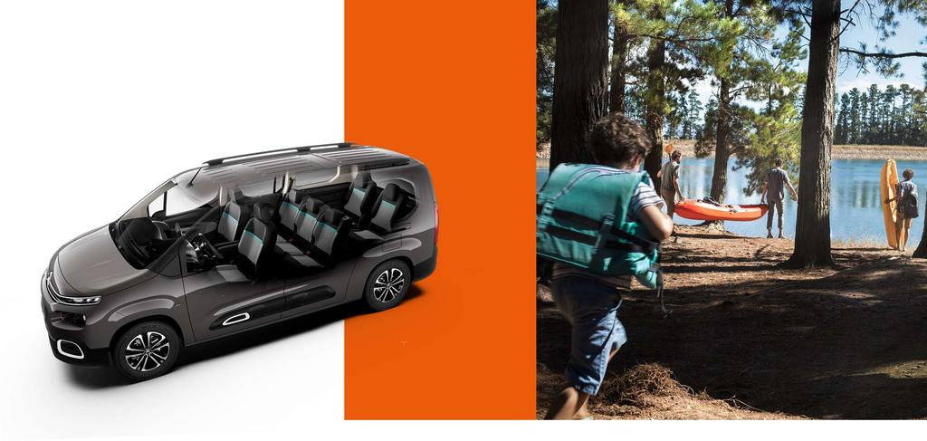 TVÅ KAROSSTYPER MED UPP TILL 7 PLATSER SÅ ATT ALLA KAN FÖLJA MED Nya Citroën Berlingo finns numera i två längder M och den nya förlängda versionen XL.