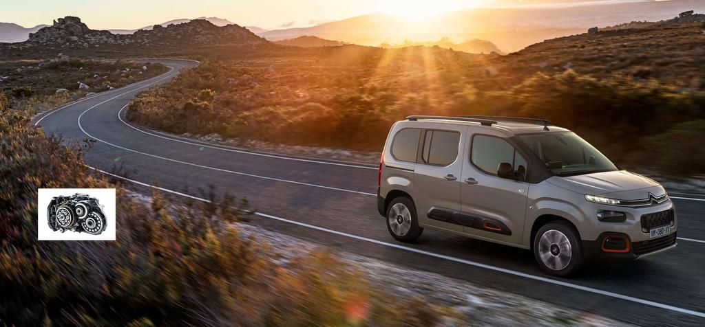 MOTORALTERNATIV SENASTE GENERATIONENS BRÄNSLEEFFEKTIVA MOTORER Nya Citroën Berlingo fås med prisbelönta och bränsleeffektiva motorer som levererar hög prestanda.