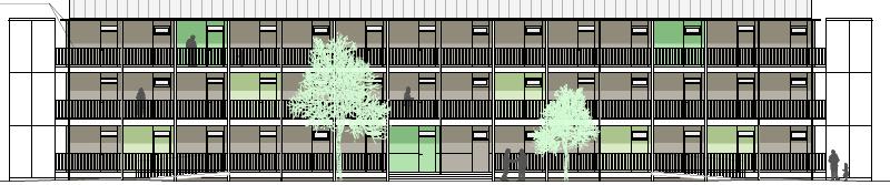 Styrelsehandling nr 6 Bilaga 5 2017-04-18 Aktuellt om Askimsviken Antal lägenheter: 57 Storlek: 1-3 r o k fördelat på tre huskroppar i tre plan Byggstart: Våren 2017 Montering av husen: Påbörjas i