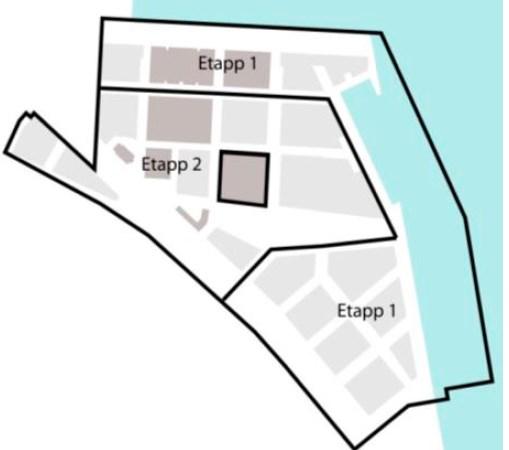 Sida 18 (20) Tidplan Samråd sker under perioden 2016-12-20 2017-02-10. Efter samrådet avses detaljplanen delas i minst två delar enligt illustrationen.