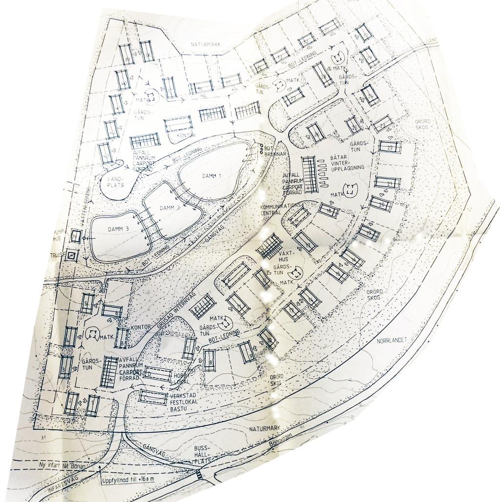 Äldre illustrationsplan till detaljplanen från