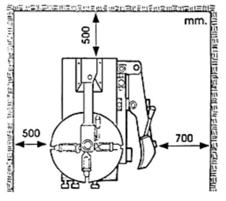 Del 2 - Däckmaskin Teknisk data Externa låsfälgens dimensioner 10 ~ 21 " Interna låsfälgens dimensioner 12 ~ 24 " Max. Hjuldiameter 1040mm (41 ") Max.