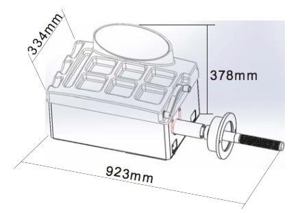 Installera däckbalanseringsmaskinen 1. Balansen måste installeras på fast plattform som är mer än 60 cm hög och fast med 3 st M8 skruvar. 2.