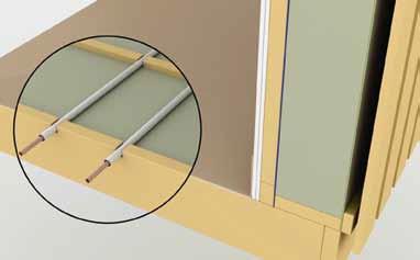 7 (12) Exempel på rörförläggning på "varma sidan"av isolering i golv. Längdexpansion NeoTherm universalrör expanderar vid uppvärmning och detta skall beaktas vid förläggning och klamring.