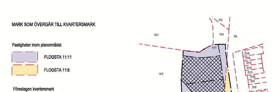 Illustrationen visar konsekvenser för fastigheter inom planområdet. PLANENS KONSEKVENSER Nollalternativ Ett nollalternativ ska utgöra ett referensalternativ till det studerade planförslaget.