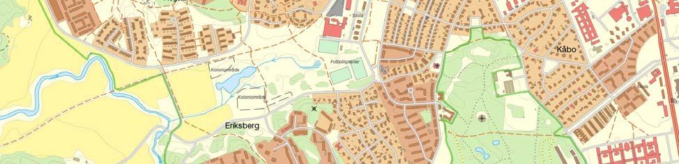 Planområdet avgränsas av studentbostäder i norr, radhusområde i öster, grönområdet Flogstavallen i söder och en skogsklädd höjd med mast i väster.