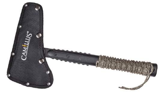 jakt, camping, hiking, skoterturen mm. Tomahawk yxan har en 7 cm lång böjd yxegg med en spetsformad rygg.