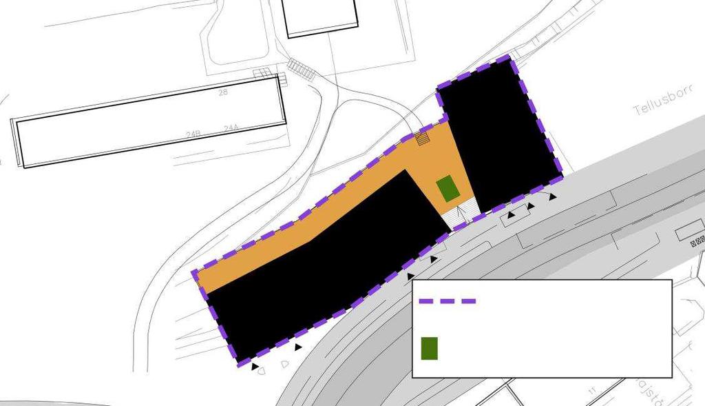 17 (23) Utredningsområde Dagvattenkassetter, ca 13 m 2 Figur 8. Föreslagen placering av dagvattenkasetter.