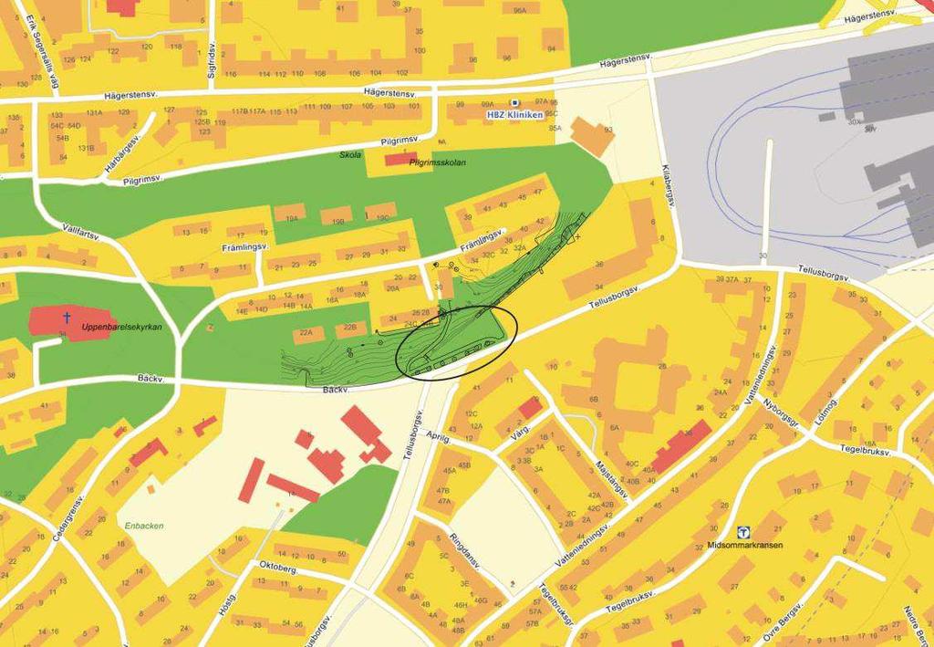 4 (23) 1 Orientering På uppdrag av BESQAB har Norconsult AB gjort denna dagvattenutredning för framtida byggnation av kvarteret Brandstegen i Midsommarkransen, se figur 1.