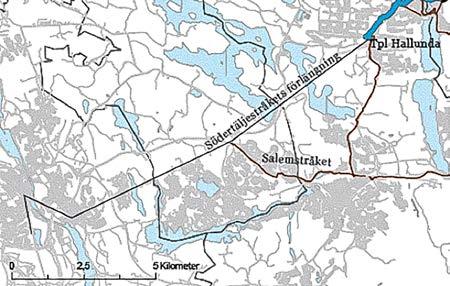 3. Planeringsförutsättningar Salem berörs av två regionala cykelstråk.
