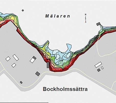 4. Allmänna intressen Ny sammanhållen bebyggelse och samhällsfunktioner av betydande vikt bör placeras ovan nivån 2,7 meter i RH2000 och enstaka byggnader av lägre värde bör placeras ovan nivån 1,5