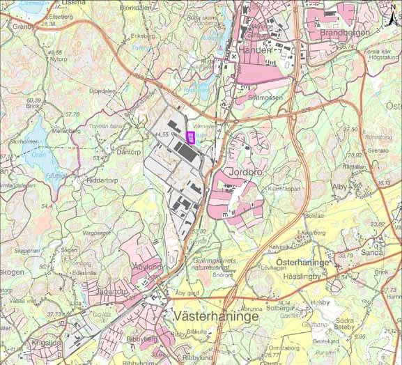 SAMMANFATTNING Arkeologikonsult har utfört en särskild arkeologisk utredning på fastigheten Jordbromalm 4:2, Österhaninge sn, Västerhaninge kommun.