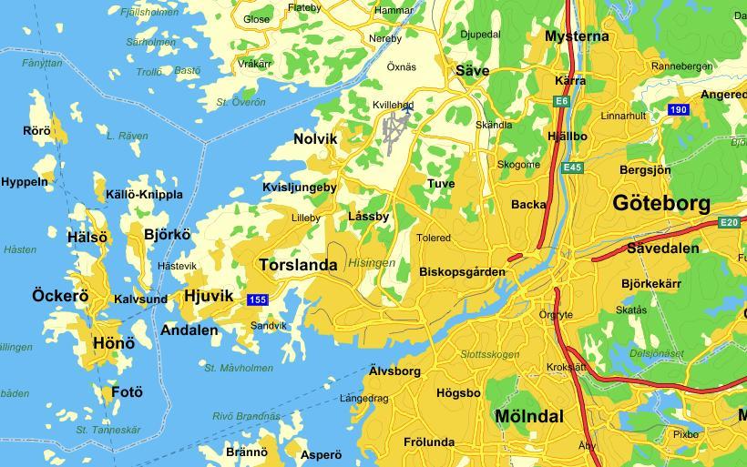 2. Befintliga förhållanden 2.1 Områdesbeskrivning Det aktuella området ligger cirka två kilometer söder om Göteborgs centrum (bild 1).