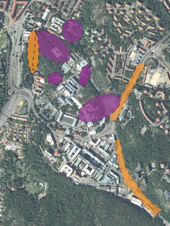 3. Beskrivning programområdet Stadsbyggnadskontoret, Göteborgs Stad, arbetar med ett program för Sahlgrenska och Medicinareberget.