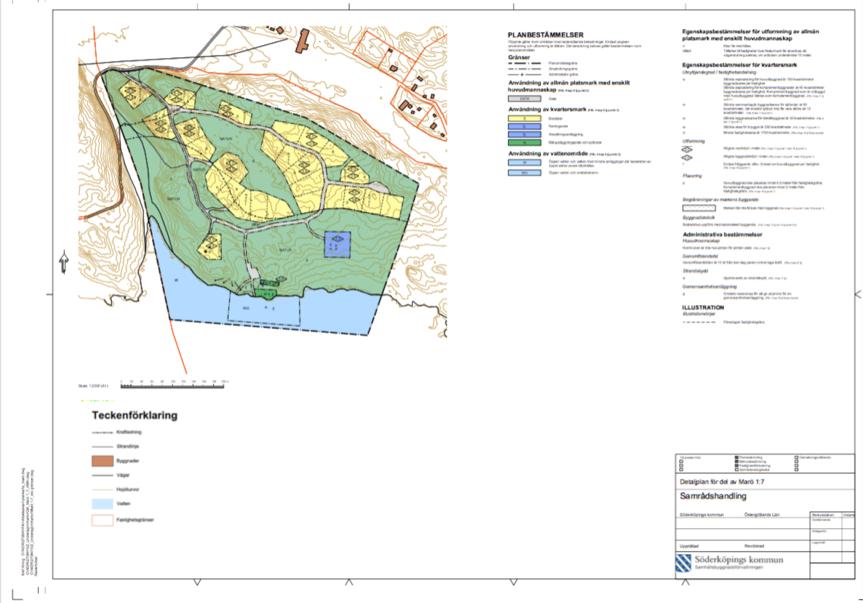 I figur 4 visas aktuell detaljplan över Marö inklusive det planerade bryggområdet.