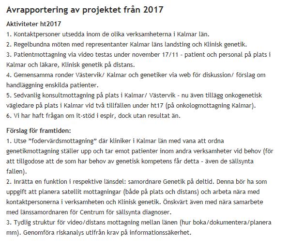 5.3 Bilaga 3 - Avrapportering av arbetssätt med team och länssamordnare Arbetsgrupp: Per Ingvarsson, Hälso- och