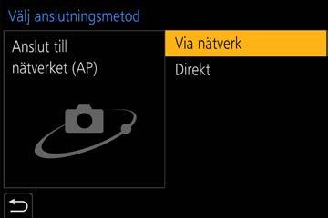 enheten visas. Du kan även visa informationen genom att trycka på [Wi-Fi]knappen på kameran.