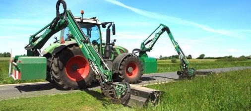 Vid kombimontage är tank och pump monterad bak på traktorn, medan arm och klipphuvud är front- eller mittmonterad. Twiga är en av marknadens mest avancerade konstruktioner.
