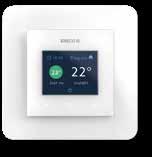 EB-THERM 205 Termostaten har två förinställda energisparprogram, för hem- och kontorsmiljö. Den har en tydlig display som kan visa både inställd temperatur och faktisk temperatur.